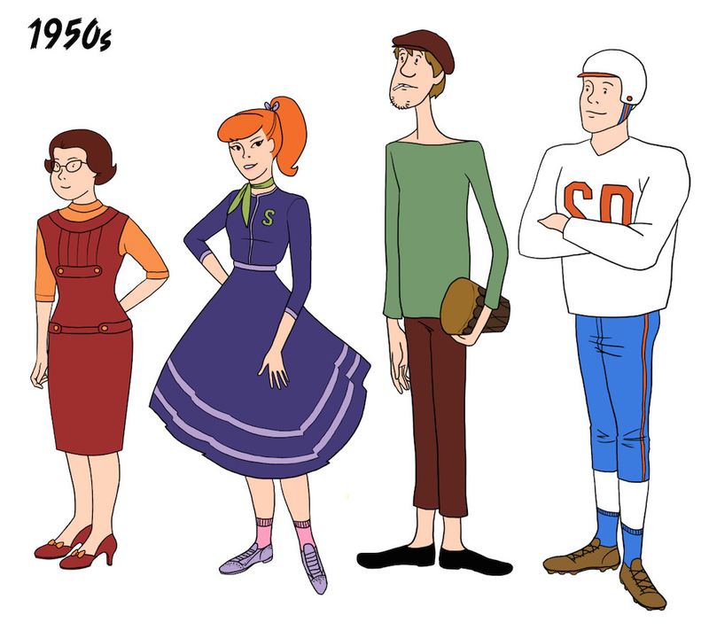 Illustration for article titled Here's How the Scooby Doo Crew Would've Dressed Through the 20th Century